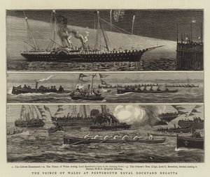 O Príncipe de Gales em Portsmouth Royal Dockyard Regatta